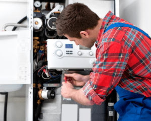 How can the boiler be repaired and serviced?